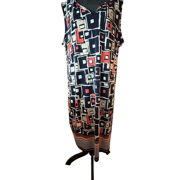 Geometric Sleeveless Dress size 2X - Picture 1 of 4